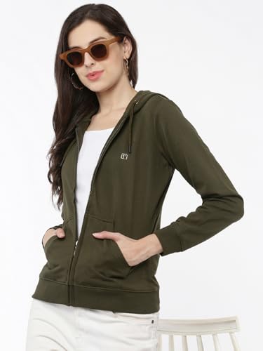 Image of Rupa Softline Zippered Women's Hoodie with Zipper | Trendy Colors| Be Effortlessly You