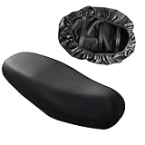 Dryxog Housse Selle Moto Résistant au Gel, Selle Résistant à l'abrasion, Scooter Seat Facile à Installer Housse de Universelle Convenant à La Plupart des Selles de Moto (Noir)