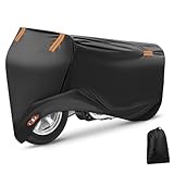BELLIFFY Motorradabdeckung Winddicht mit Reflektoren und Schlosshüllen Oxford Wetterfeste Schutzhülle für Outdoor motorradlagerung Sicherer Sitz bei Wind Leicht Tragbar