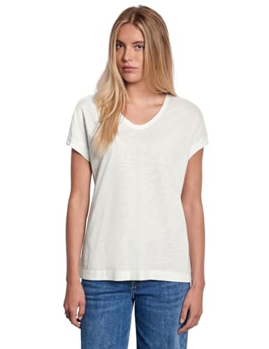 Street One Studio F322065 Maglietta in Jersey con Scollo a, Bianco Sporco, 42 Donna