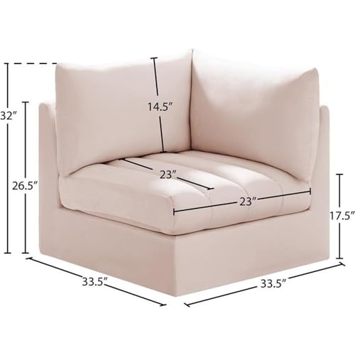 Sillón Modular Terciopelo Rosa miniatura 3