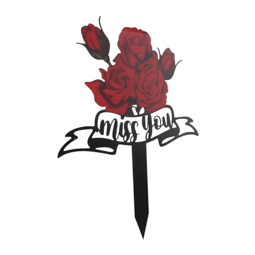 Toyvian Piquet Commémoratif pour Animaux De Compagnie : Décorations De Cimetière pour Marqueurs Funéraires Commémoratifs Miss You Marqueurs De Piquets Commémoratifs en