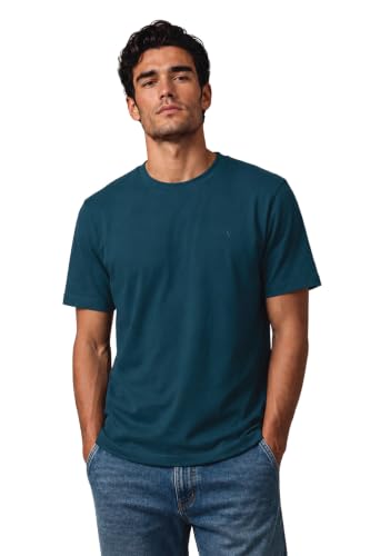 Image of Van Heusen Men's Crew Neck T-Shirt - Soft & Breathable Cotton | Regular Fit | Comfortable Everyday Casual Wear | Short Sleeves | Summer Favorite |Solid Colors | Style 60052|Available in Pack of 1 & 2