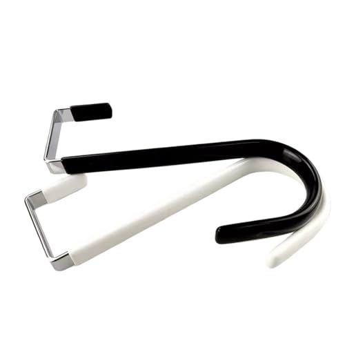 BARRINS Over The Door Hooks Door Hook High Manganese Steel + PVC Anti Slip Impregnation Cupboard Hanger Coat Rack Storage Organizer Home Accessor(Black)