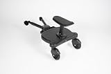 Trittbrett Kinderwagen Buggyboard mit Sitz Stehbrett Geschwisterbrett Universell Schwarz Bis 25kg Mitfahrbrett Kiddyboard
