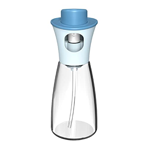 GYJZZW Pulverizador de aceite para cocinar, dispensador de aceite de vidrio de 180 ml, pulverizador de jugo de limón para ensalada, hornear, limpieza, plantas (azul)