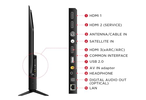 Image of TCL television 58 Inch Smart TV 4K LED HDR 10 UHD Google TV, Dolby Audio, Dynamic Color Enhancement, 2GB RAM+16GB ROM,Metallic Bezel-less Design 58V6B - (2024 Model)