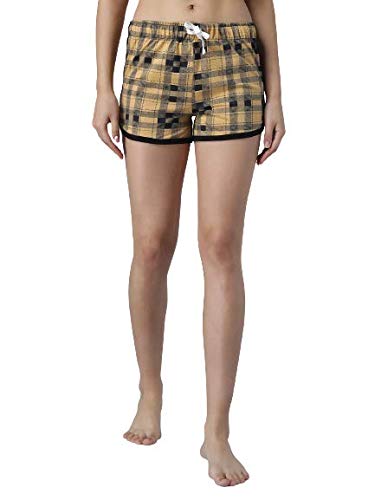 Image of KOTTY Cotton Printed Women's Night Shorts (PrintedYellow,34)
