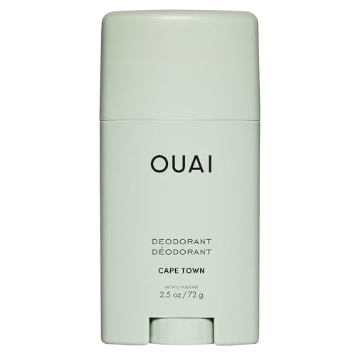 OUAI Aluminum Free Deodorant - Women's Deodorant with 24-Hour Odor Control & Invisible Application - Enriched with Notes of Wet Grass, Ginger, Basil & Green Fig - Cape Town (2.5 oz)