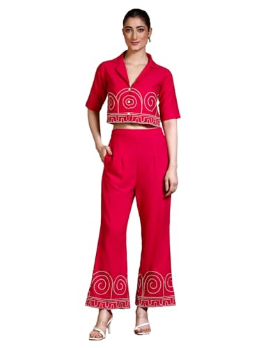 Chemise brodée au fil et palazzo évasé Varanga costume traditionnel