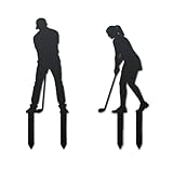 Photo Gallery wadorn 2 paletti decorativi da giardino in metallo per golfisti, sagoma di personaggi da golf, statue da esterno in metallo, da uomo, donna, ornamento da giardino, regali, decorazione artistica per Photo Gallery wadorn 2 paletti decorativi da giardino in metallo per golfisti, sagoma di personaggi da golf, statue da esterno in metallo, da uomo, donna, ornamento da giardino, regali, decorazione artistica per