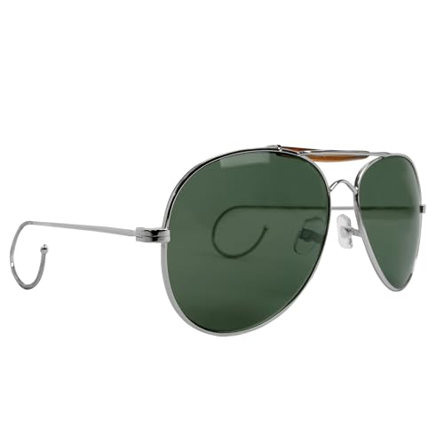 Rothco Aviator Air Force Style 58MM Sunglasses with Case, Green Lenses3