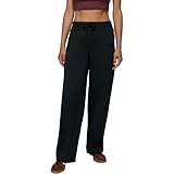 Prana Women's Koen Wide Leg Pants, Black