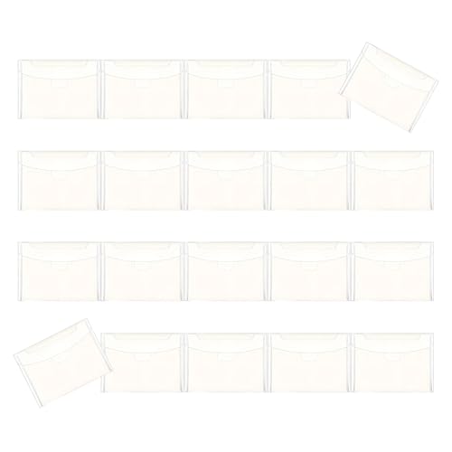 クリアファイルバッグ ドキュメント封筒 防水 クリアストレージバッグ ファイルフォルダー ファイル写真 ジュエリー用 20個