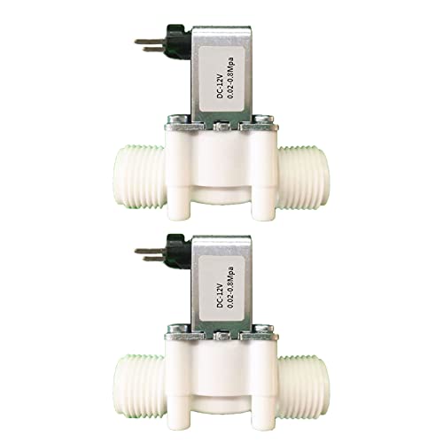Lot de 2 soupapes à eau 12 V DC électrovanne NC électrovanne G3/4