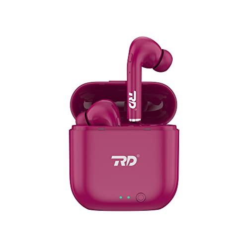 Image of RD TWS-140 Earbuds, 10mm Drivers, 40H Playtime, Upto 80ms Low Latency Gaming Earbuds, ENC Noise Cancellation, Truly Wireless TWS Bluetooth 5.1, IPX4, Voice Assistance | 6 Months Warranty, Dark Pink