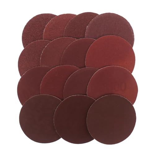 Discos de lijado de 2 pulgadas y 50mm, papel de lija de forma redonda, herramienta de pulido abrasivo de papel de lija con gancho de grano 60-2000 for pulir madera(1500)
