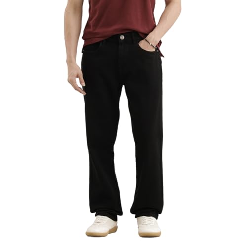 Image of WROGN Men's 100% Cotton Jeans | Solid | Anti Fit