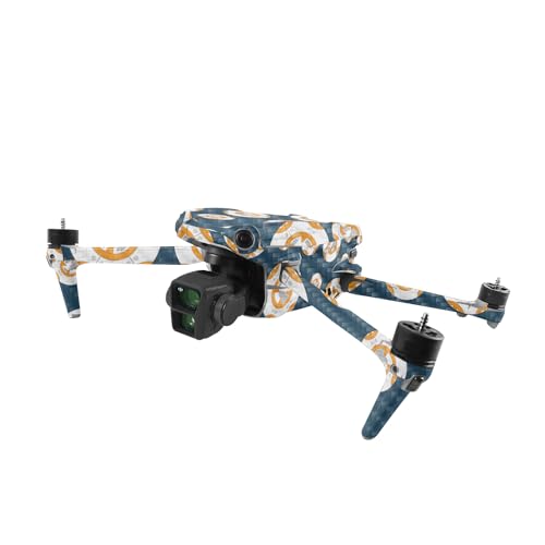 Image of MightySkins Carbon Fiber Skin Compatible with DJI Air 3 - Mini Galaxy Bots | Protective, Durable Textured Carbon Fiber Finish | Easy to Apply