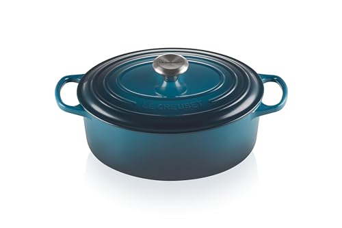 Le Creuset Cocotte en Fonte Émaillée Signature avec Couvercle, 29 cm, Ovale, 4,7 L, 4,675 kg, Deep...