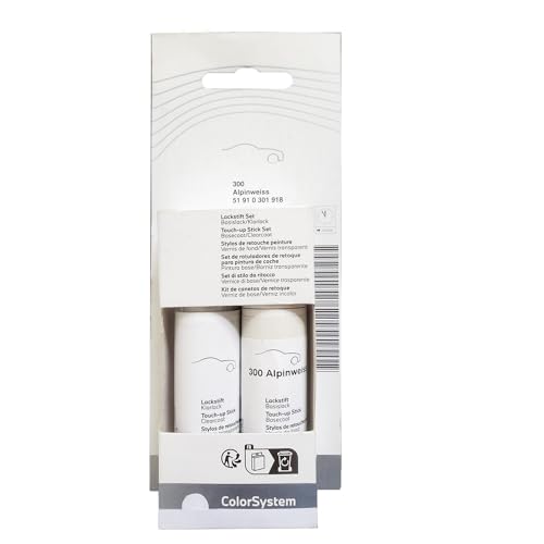 Genuine Alpine White Touch Up Car Paint Code 300 for BMW | 51910301918 - 2x12ml