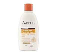 Aveeno Scalp Soothing Haircare Clarify & Shine Shampoo, Apple Cider Vinegar Blend, for All Hair Types, Soothes Dry, Itchy &…