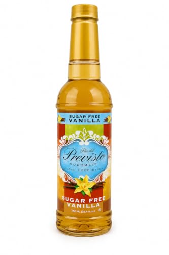 Previsto Sugar-Free Beverage Syrup – 25.4 fl oz (Coffee, Tea &amp; Desserts) (large, Vanilla)
