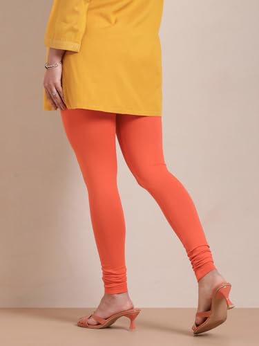 Image of TWIN BIRDS Tailored Cut and Classic Fit Super Stretchable Elastane Fabric Churidar Leggings for Women