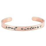 LParkin Soul Sister Bracelet - Soul Sister Gifts for Women, BFF Friendship Bracelet, Best Friend Jewelry, Sisters by Chance Friends by Choice