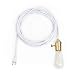 20 ft. Metro Line Plug-in White Textile Cord Pendant with Brass Holder - Vintage Style Edison Bulb Included