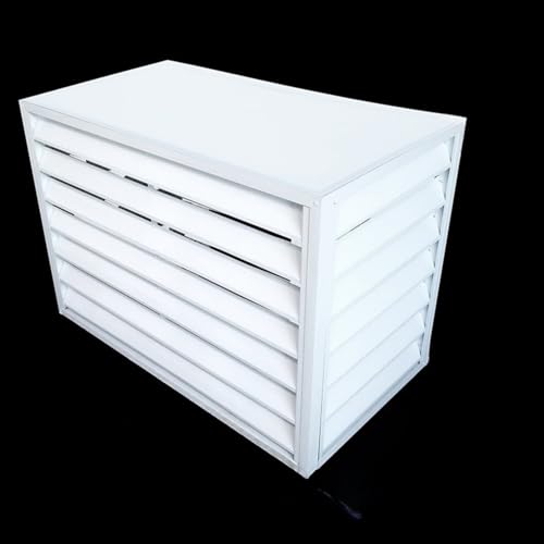 duwanlhridh 室外機カバー アルミ 通気穴 通気孔 通気口 室外機カバー アルミ合金取り外し可能なエアコン外枠保護カバー、バルコニーガーデン用ルーバー植物棚面 囲い 日焼け 室外機ラック DIY おしゃれ 雪 収納 日よけ ラック ルーバー (3