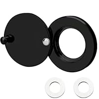 Türspion Abdeckung, Schwarz Türlochabdeckung mit Selbstklebendem, flache Türspionabdeckungen für Hotels