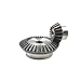 KJOET Industrial Machinery Pinion Gear Bevel Gear Gear 45# Steel 1.5M 20Teeth + 40Teeth 90 Degrees Meshing Angle Steel Gears