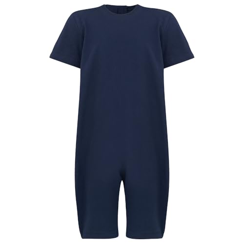 SpecialKids.Company Adaptive Clothing For Kids, Zipback Short Sleeve Short Leg Jumpsuit, Special Needs, AZO-Free Soft Cotton
