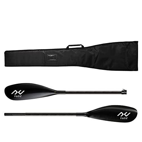 YUZIZ Kayak Paddle Full Carbon Fiber with Spooned Shape Blade (CJ-M, 215cm-225cm)