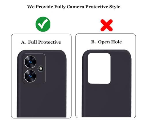 Image of A rtistque Liquid Silicone Back Cover Case for Infinix Hot 30i Shockproof TPU Soft Flexible with Camera Protection - Black