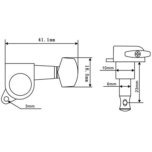 VUBLY Lot d’accordeurs de guitare scellés têtes de machine clés d’accordage chevilles 6R ou 6L petits boutons (couleur… - Les Beatles, Paul McCartney, John Lennon, RIngo Starr, George Harrison VUBLY Lot d'accordeurs de guitare scellés têtes de machine clés d'accordage chevilles 6R ou 6L petits boutons (couleur… – Image 8