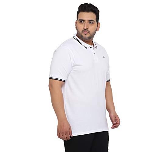 Image of Urbano Plus Men's Black, White, Maroon Color-Block Regular Fit Full Sleeve Cotton T-Shirt