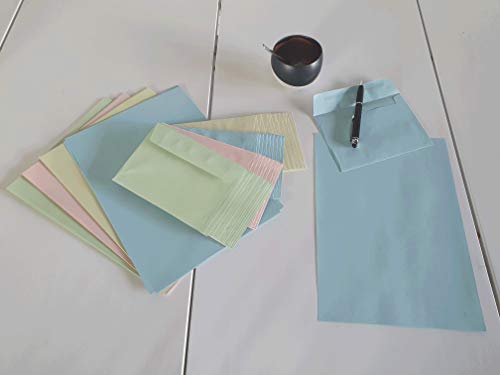 40 enveloppes C6 et 40 feuilles A4 de couleurs assorties Cover