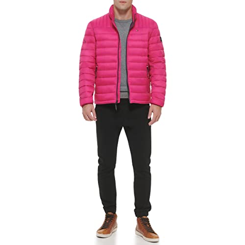 Image of Tommy Hilfiger Mens Embroidered Logo Puffer Jacket