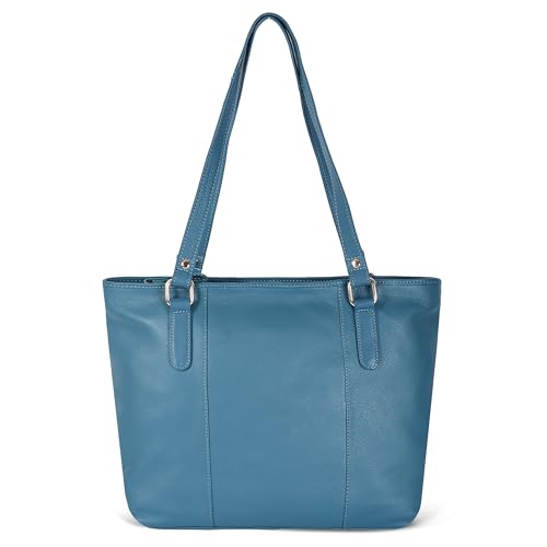 Image of Leather Purse For Women - Real Leather Tote For Women - Ladies Shoulder Handbag For Work, Travel, Casual Use