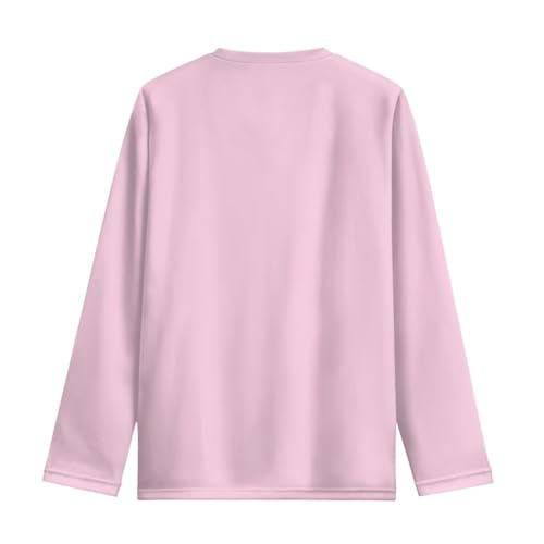 Image of Girls Long Sleeve Shirts Casual Crewneck Soft T-shirts for Girls 3-16 Years Old