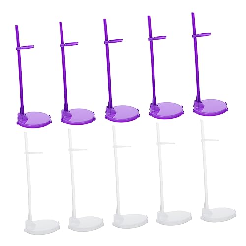 ibasenice 20 Piezas Puesto De Muñecas Hablador Pequeño Soporte para Muñecas Soporte De Juguete Accesorios Cubiertos Juguetes Accesorios para Muñecas Chica Equipo Pañales Percha El Plastico