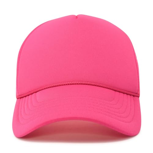 Image of Trucker Hat Mesh Cap Solid Colors Lightweight with Adjustable Strap Small Braid
