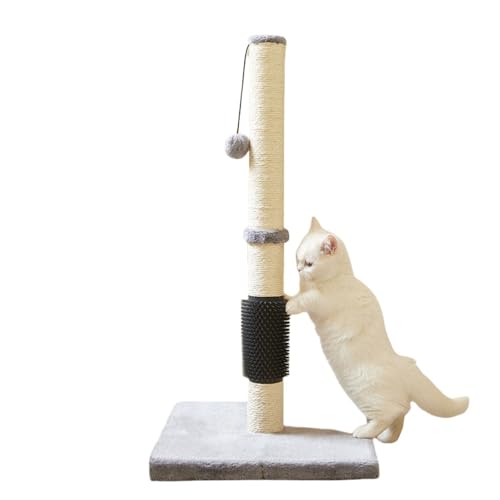 Diexgiy猫用クライミングポスト、粗いサイザル麻の猫用爪とぎポスト、毛が抜けない縦型猫用爪とぎボード (MS0005 シルバーグレー)
