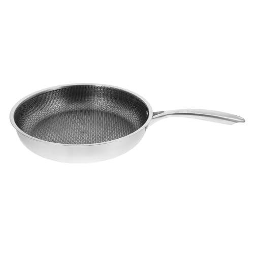 Gadpiparty Sartén Plana de Acero Inoxidable con Revestimiento Antiadherente de Nido de Abeja Resistente al Calor Diseño Ligero y Distribución Uniforme para Tipo de Cocinas