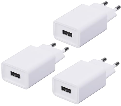 3er-Pack USB Netzteil 5V 2A Ladegerät USB Netzstecker Netzteiladapter für 5-V-Gleichstromgeräte