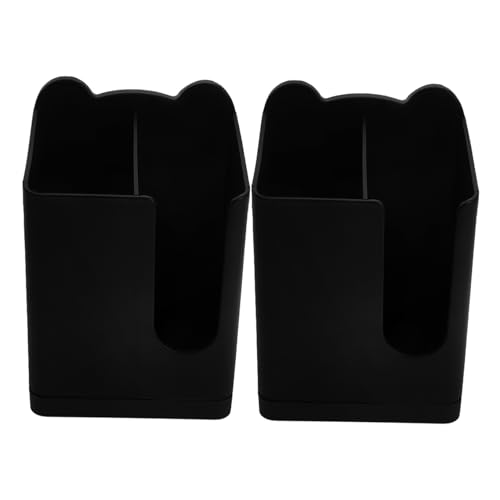 Cabilock 2pcs Kitchen Utensil Holder: Wall Mounted Chopstick and Spoon Holder - Minimalist Utensil Organizer for Countertop and Wall - Plastic Storage Box for Tableware