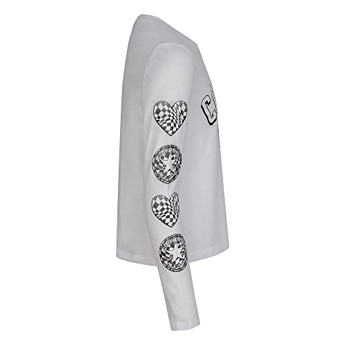 Converse Girl's Long Sleeve Warp Check Heart Top (Big Kids)4
