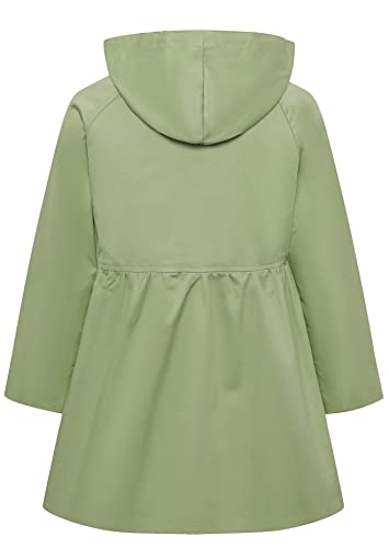 Image of Betusline Girl's Single Breasted Trench Coat Hooded Dress Coat Outerwear, 2-14 Years